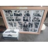 Framed Laurel & Hardy images together with DVD Collection