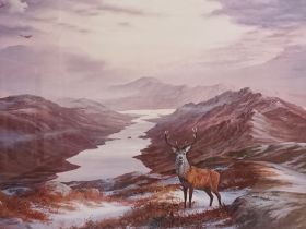 Elizabeth. M. Halstead Limited Edition print 'The Lonely Ones, Kinloch Hourns' 100 of 300,