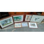 Selection of artworks; A windy Day in Town by G. Y. Cheyne print, Limited edition lithograph 4/20