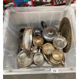 Box of Silver plated and E,P Wares