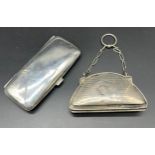 Two antique Birmingham silver purses.