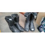 A pair of Gore- Tex and TCX motorcycle leather boots [Roughly Size 11/12