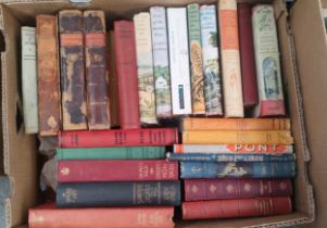 Box of mixed books; The Adventures of Tom Sawyer, James Barke, Poems of Tennyson, Burns poetical