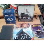 Selection of various Titanic books and DVD Set