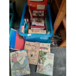 Box full of Vintage Children's Books along with Scots Pictorial Calendar, Black Bob The Dandy Wonder
