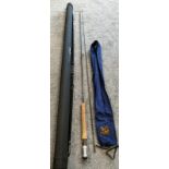 P. D. Malloch of Perth two piece Carbon fly rod, bag and Greys tube. 8 foot 6. #5/6.