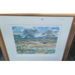 Rolf Harris Limited edition print depicting landscape Signed and limited 148/695. Fitted within a