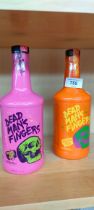 Two bottlings of Dead Man's Fingers- Rum.