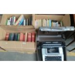 Three boxes of various books and Smith Corona type writer; A.A. Milne- When we were very young,
