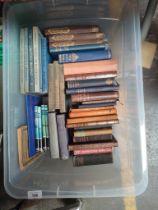 A Box of antique books to include poetical works by Collins & poems and other books