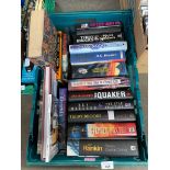 Crate of books; The Ultimate Dracula, The Penguin book of Vampire stories, Terry Brooks and Ian