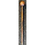 Antique African tribal Knobkerrie war club. [52cm in length]