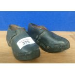 Pair of antique childrens clogs