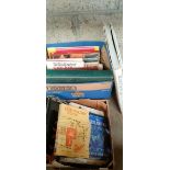 Two boxes of mixed books; The Hurdy Gurdy, The Shetland Bus by David Howarth and various maps etc