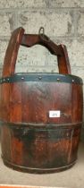 Reproduction barrel water carrier.