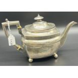 A 19th century London silver tea pot, [656grams]