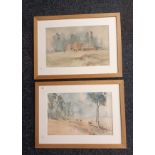 Douglas T A pair of original watercolours depicting landscapes, signed and dated '88.
