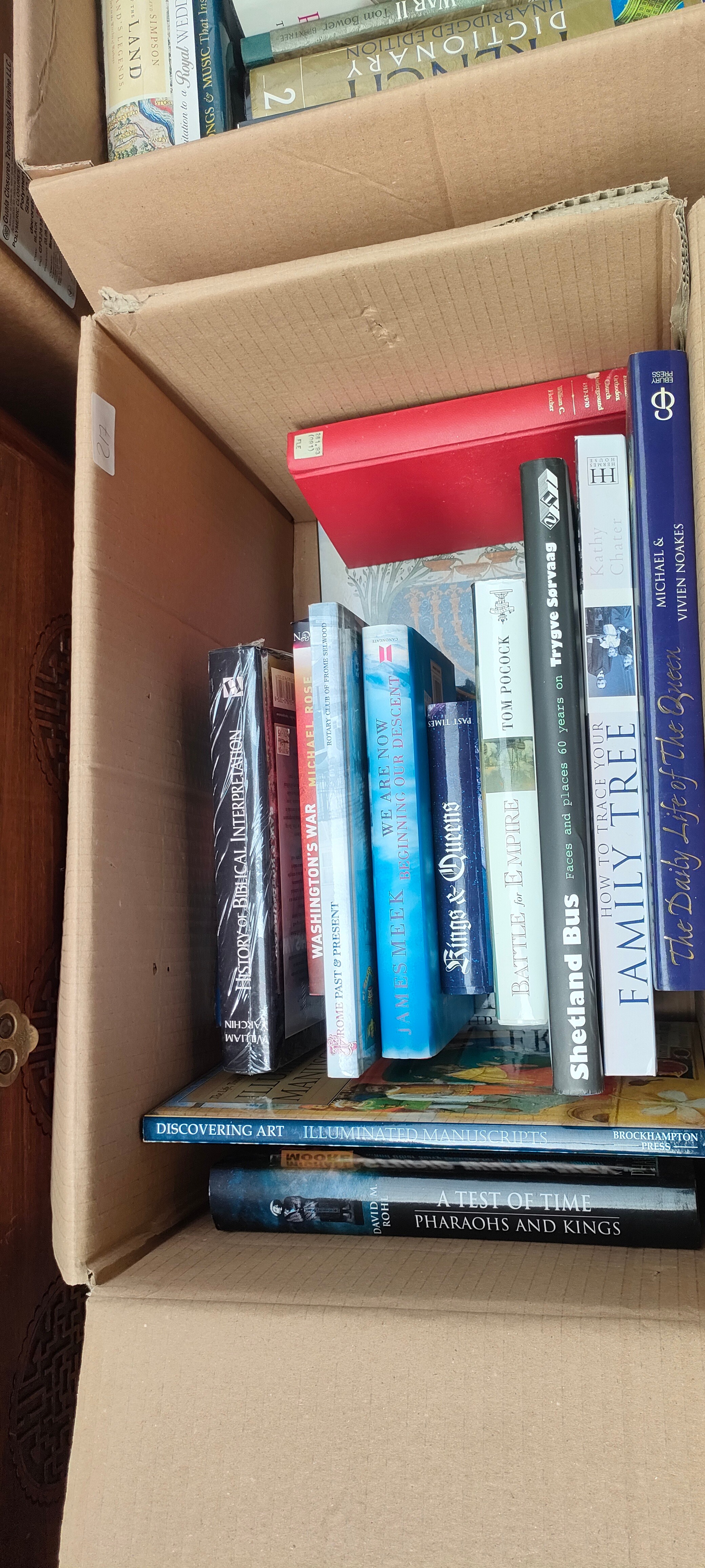 Seven boxes of books on various topics to include History, French, English etc - Image 4 of 4