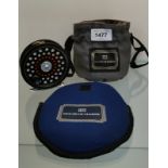 House of Hardy fly reel 'Ultralite Disc' #6 with two pouches.
