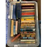 Box of various books; Eric Frank Russell- Deep Space, Next of Kin, Three To Conquer and many other