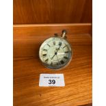 Reproduction spherical brass and glass pocket watch