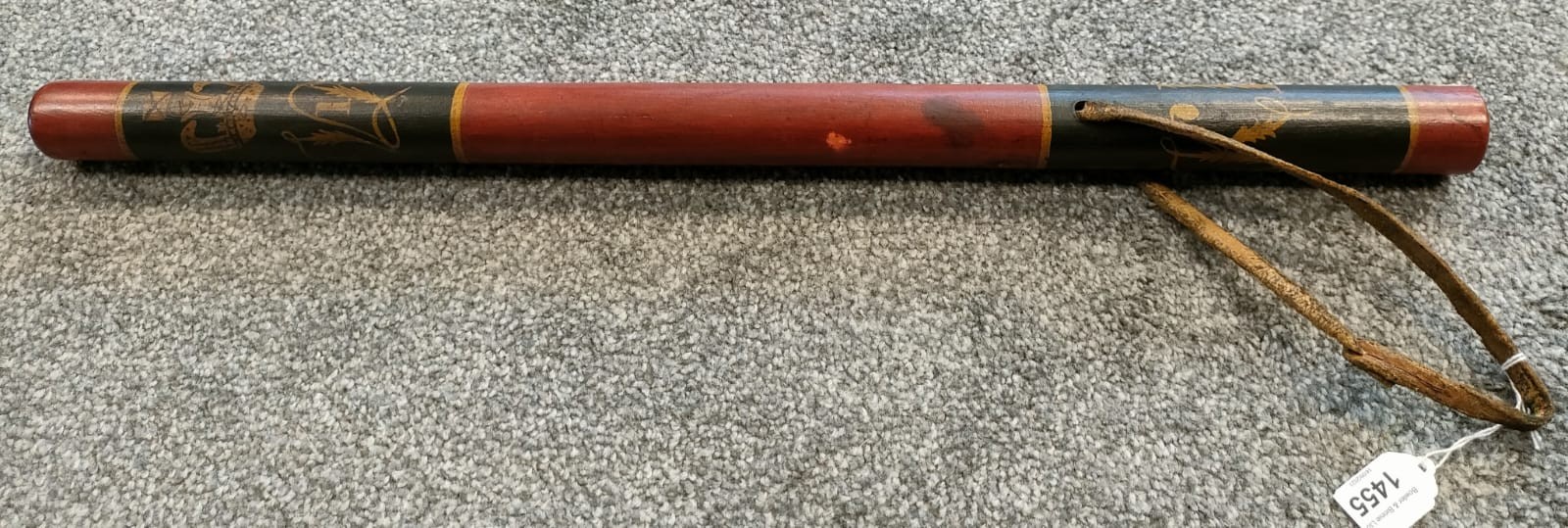 19th century Queen Victoria Baton with leather strap. [60.5cm in length]