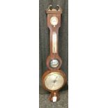 19th century Rose wood wall barometer produced by W & C. Fairley of Glasgow