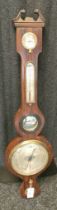 19th century Rose wood wall barometer produced by W & C. Fairley of Glasgow