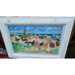 Fiona Ross Oil painting on Gouache titled 'Culross'