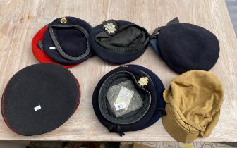 A Selection of military Beret hats