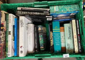 Crate of books; The Hobbit and many other titles