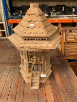 Chinese wooden bird cage.