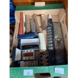 Box of Harmonicas and mouth organs; The Band Master, Hohner Big River Harp and various Guitar