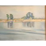 W.McKenzie Oil on canvas depicting River scape, signed. [Frame 51x52cm]