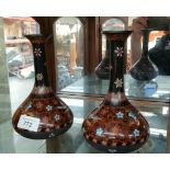 A Pair of Antique Cloisonne bird design vases.