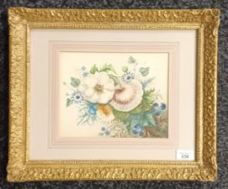 Antique watercolour in a gilt frame depicting flowers [37x44.5cm]