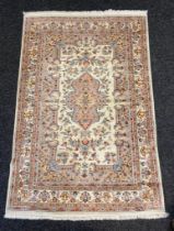 A Oriental possible Nain or Pakistan very fine wool - hand knotted [Signed] [191x126cm] Circa