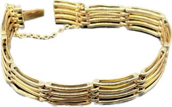 9ct gold gate bracelet. [11.13grams]