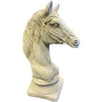 Garden Sculpture; Horse bust.