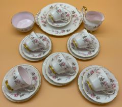 Vintage 20 piece Paragon tea service 'Opera Rose' pattern.