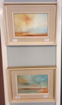 Taylor A Earnshaw Two original oil paintings on board, Two various sea scape's, Signed bottom