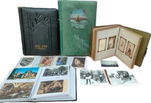 A large collection of post cards and albums includes Victorian photo album