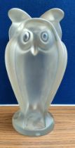 Large French Sevres Crystal owl figure. [30cm high]