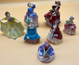 A Collection of Porcelain figurines; Royal Doulton figure 'Monica'- HN1467, 'Cissie'- HN1809, '
