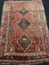 Large Persian hand made Brown and Red Ornate Rug [230x160cm]