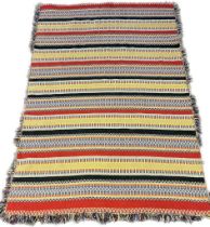 Hand woven vintage multi coloured wool rug [200x140cm]