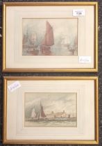 Edmund Thornton Crawford, RSA (1806-1885) A Pair of watercolours titled 'Coastal Scene' and '