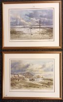 Alistair A Marcol A pair of Limited edition prints titled 'The Forth Road Bridge' and 'The Front