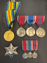 Mounted Set of Three; King George V Coronation medal, King George V Silver Jubilee medal & Kind