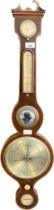 Victorian P. Campioni- Edinburgh Mahogany cased wall barometer. [97.5cm high]